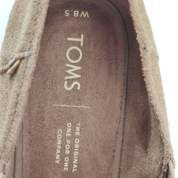 Toms Women's Beige Suede Slip On Booties Size 8.5 - Picture 7 of 9